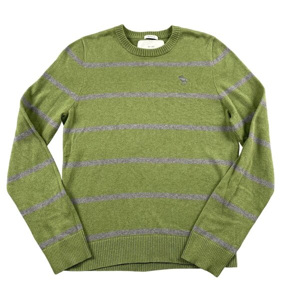 Abercrombie & Fitch Other - Abercrombie & Fitch Sweater Mens Small Green Grey Muscle Pullover